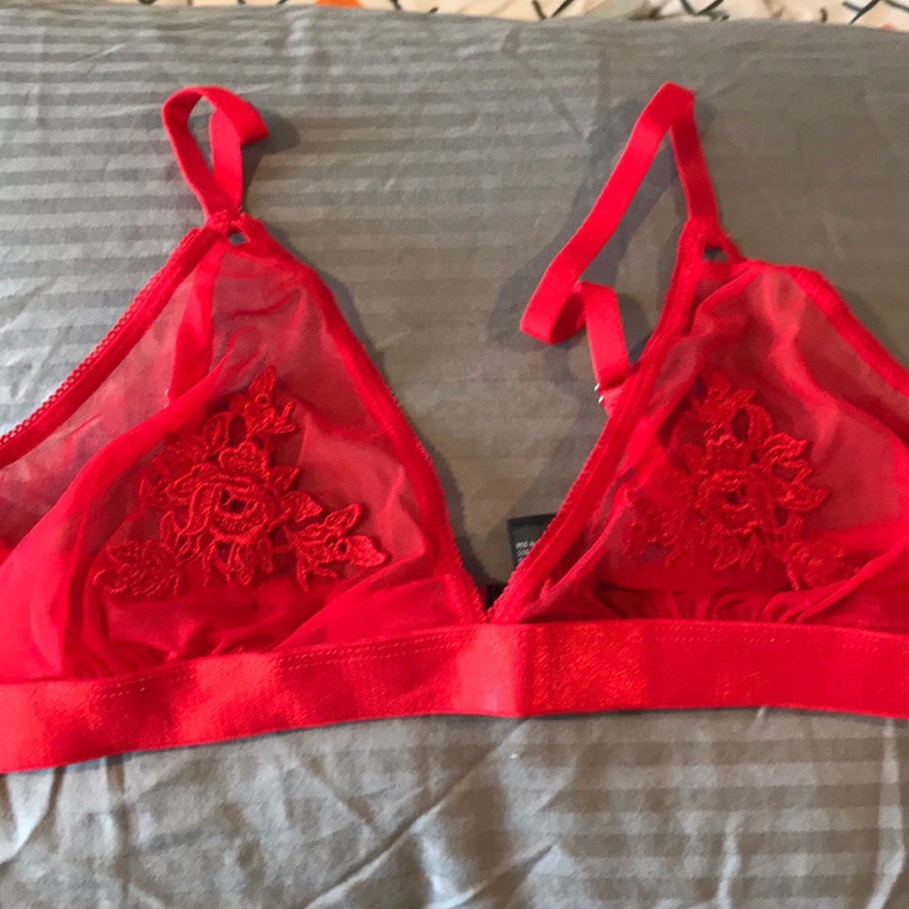Brand new!! Red lace bralette